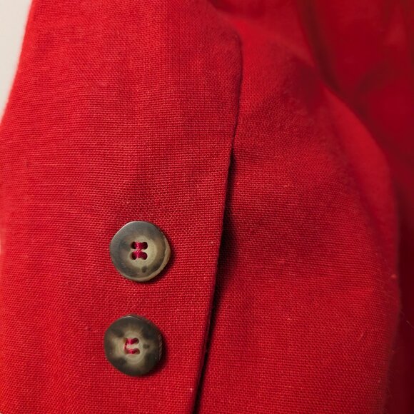 Vintage VTG Two Roads short sleeves blazer red size M 90s cosplay - Picture 8 of 9